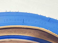 Load image into Gallery viewer, MZ PARTS MIAMI 20x2.125 Tires Bicycle (57-406) Two BMX Street Bicycle Tires (Blue)

