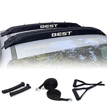 Load image into Gallery viewer, Best Marine Kayak Roof Rack Pads. 38" Universal Roof Rack Carrier for Kayaks, Canoe, SUP Paddle Board, Surfboard &amp; Luggage. XL Kayak Accessories for Car &amp; SUV Without Cross Bars. Straps Included.
