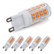 Load image into Gallery viewer, G9 LED Bulb Dimmable 4W, 40 Watt T4 G9 Halogen Equivalent, 120V No-Flicker, Chandelier Lighting 450LM (6 Pack) (Warm White 3000K)
