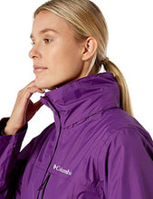 Load image into Gallery viewer, Columbia Women's Pouration Waterproof Rain Jacket, Wild Iris, Large
