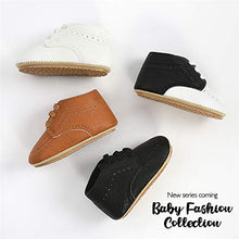 Load image into Gallery viewer, Meckior Infant Baby Boys Girls Classic PU Leather Wedding Loafers Brogue Toddler Oxford Dress Shoes First Steps Walking Flat Lazy Crib Shoe
