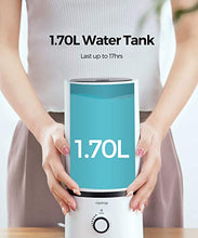 Load image into Gallery viewer, raydrop Cool Mist Humidifiers for Babies, 1.70 L Quiet and Small Ultrasonic Humidifier for Bedroom Nightstand, Space-Saving, Auto Shut Off-(0.45 Gallon, US 110 V)
