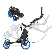 Load image into Gallery viewer, Janus Golf Push Cart, Golf cart for Golf Clubs, Golf Pull cart for Golf Bag, Golf Push carts 4 Wheel Folding, Golf Accessories for Men Women/Kids Practice and Game

