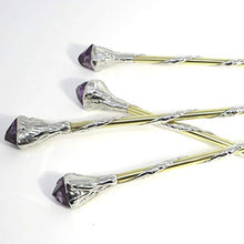 Load image into Gallery viewer, Amethyst Crystal Soldered Brass Wand
