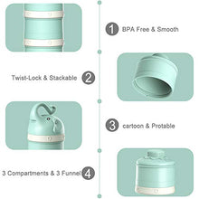Load image into Gallery viewer, 1.ORIY Baby Milk Powder Formula Dispenser,Large Capacity，Non-Spill Twist-Lock Stackable Milk Powder Formula Container and Snack Storage for Travel,Powder Leakage Free,BPA Free,3 Compartment，Green
