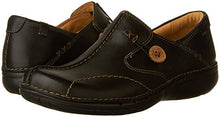 Load image into Gallery viewer, Clarks Women's Un.Loop Loafer, Black Leather, 7.5
