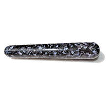 Load image into Gallery viewer, Charged 4" Mystic Indigo Gabbro Crystal Massage Wand + Selenite Charging Heart Included (Stone of Enlightenment Healing Energy)
