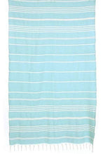 Load image into Gallery viewer, Cacala Turkish Hand Loomed Towels Peshtemal Highly Absorbent Quick and Easy Dry Soft and Comfortable for Shower, Spa, Pool, Gym and Yoga 100% Cotton Sultan Series, 37" x 70"
