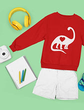 Load image into Gallery viewer, Valentines Sweaters for Girls Boys Dinosaur Love Heart Toddler Kids Sweatshirt 2T Red
