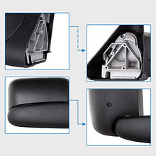 Load image into Gallery viewer, ECCPP Black Manual Adjusted Side View Mirror Tow Towing Mirrors Left &amp; Right Pair Set Replacement fit for 94-01 Dodge Ram 1500, 94-02 Ram 2500 3500 Truck
