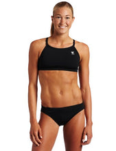 Load image into Gallery viewer, TYR Women's Durafast Diamondfit Workout Bikini for Swim Racing and Training, Black, Small
