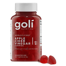Load image into Gallery viewer, World's First Apple Cider Vinegar Gummy Vitamins by Goli Nutrition - Immunity &amp; Detox - (1 Pack, 60 Count, with The Mother, Gluten-Free, Vegan, Vitamin B9, B12, Beetroot, Pomegranate)
