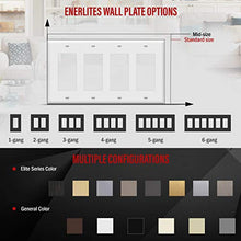 Load image into Gallery viewer, ENERLITES Decorator Light Switch or Receptacle Outlet Wall Plate, Gloss Finish, Size 4-Gang 4.50" x 8.19", Polycarbonate Thermoplastic, 8834-W, White, Standard Size
