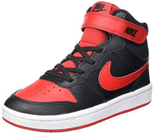 Load image into Gallery viewer, Nike Court Borough MID Basketball Shoe - Kids' Black/University Red-White 2
