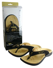 Load image into Gallery viewer, Neat Feat Men's Zori Sport Orthotic Slip-on Sandals Flip Flop, Black/Tan, 8 D US
