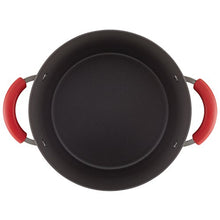 Load image into Gallery viewer, Rachael Ray Brights Hard Anodized Nonstick Cookware Pots and Pans Set, 12 Piece, Gray with Red Handles
