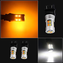 Load image into Gallery viewer, Super Bright 3157 Amber/White Switchback Turn Signal LED Light Bulbs 12V LED Replacement Light 3457 3155 4057 4057 3047 3057-4pcs
