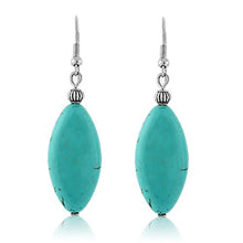 Load image into Gallery viewer, Gem Stone King 24inches Simulated Turquoise Howlite Necklace with Heart Shape Pendant &amp; Earring Set
