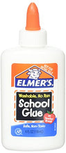 Load image into Gallery viewer, Elmer's Washable No Run School Glue, 4 Ounces, White and Dries Clear
