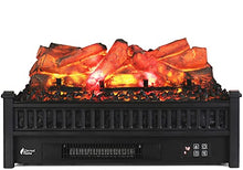 Load image into Gallery viewer, TURBRO Eternal Flame EF23-LG Electric Fireplace Logs, 23" Remote Control Fireplace Insert Log Heater, Realistic Lemonwood Ember Bed, Thermostat, Timer, 1400W Black

