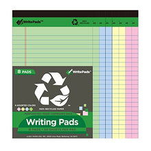 Load image into Gallery viewer, KAISA Colored Legal Pad 15lb Recycled Paper Writing Pad, 5"x8" Legal Ruled 50 Sheets, Small 8pads, KSU-6887
