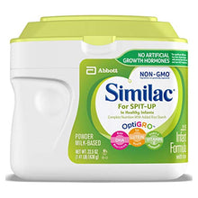 Load image into Gallery viewer, Similac For Spit-Up, Easy-to-Digest Infant Formula, Reduces Frequency of Spit-Up, Supports Brain &amp; Eye Development, Non-GMO, Powder, 22.5-oz Tub
