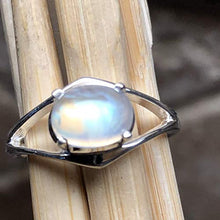 Load image into Gallery viewer, Natural Rainbow Moonstone 925 Sterling Silver Engagement Ring Size 6, 8, 9
