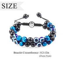 Load image into Gallery viewer, Triple Protection Bracelet, CARPDIM Evil Eye bracelet and Black Obsidian evil eye Beads Bracelet for Men Women Healing Bracelets Bring Good Luck Prosperity Happiness Father's Day Gift
