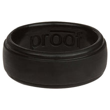Load image into Gallery viewer, proof Men's Silicone Wedding Ring Protects Your Hands &amp; Proves Your Commitment with Unique, Sleek Design for Your Active Lifestyle (Black, 13)
