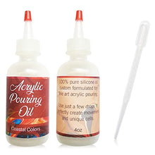 Load image into Gallery viewer, Acrylic Pouring Oil with Yorker Cap &amp; Pipette, 100% Pure Silicone, Perfect for Artists, 4oz, Made in The USA!
