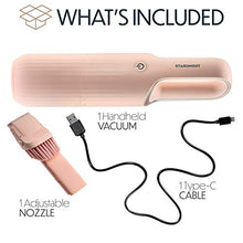 Load image into Gallery viewer, Starument Portable Hand Vacuum Cleaner Handheld Cordless Cleaner for Dust Pet Hair Dirt Home Car Interior, Furniture Lightweight Easy to Use, Compact Design Battery Rechargeable with USB-C Cable Pink
