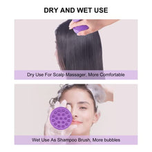 Load image into Gallery viewer, SetSail 2 Pack Shower Body Brush with Bristles and Loofah &amp; Hair Scalp Massager Shampoo Brush, Long Handle Back Scrubber for Shower, Soft Silicone Hair Scalp Scrubber, Dry and Wet Hair Brush
