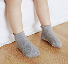 Load image into Gallery viewer, AVANTMEN Baby Socks with Grips Non Slip for Babies Girls Boys Toddlers Infants Kids Ankle Socks Anti Skid 6/12 Pack (12 Pack Girls - Assorted Solid, 1-3T)
