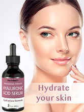 Load image into Gallery viewer, Hyaluronic Acid Serum for Face &amp; Skin | 2 oz | Paraben &amp; SLS Free Moisturizer | By Horbaach
