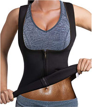 Load image into Gallery viewer, GAODI Women Waist Trainer Sauna Vest Slim Corset Neoprene Cincher Tank Top Weight Loss Body Shaper (L, Black)
