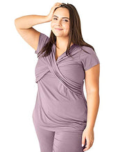 Load image into Gallery viewer, Kindred Bravely Davy Ultra Soft Maternity &amp; Nursing Pajamas Sleepwear Set (Dusty Mauve, Small)
