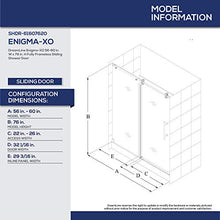 Load image into Gallery viewer, DreamLine Enigma-XO 56-60 in. W x 76 in. H Fully Frameless Sliding Shower Door in Oil Rubbed Bronze, SHDR-61607620-06

