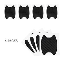 Load image into Gallery viewer, 4PCS Car Door Handle Sticker, Carbon Fiber Anti-Scratches Car Door Cup Protector, Non-Marking Auto Door Handle Protective Film, Universal for Most Car Handles (Black)
