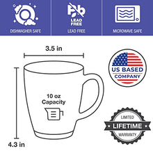 Load image into Gallery viewer, Clear Glass Coffee Mugs - Set of 6 Transparent Tea Cups &amp; Coffee Glasses - Clear Mugs &amp; Cup For Hot Beverages With Handle by Eparé
