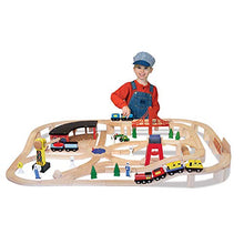 Load image into Gallery viewer, Melissa &amp; Doug Wooden Railway Set
