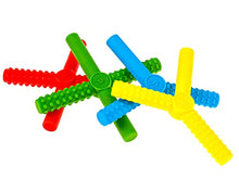 Load image into Gallery viewer, Gafly X's and Y's (5 Pack)-Sensory Chewy for Children with Autism, Kids Special Needs Chew Tubes, Oral Motor Chewers, Silicone, Red Blue Yellow Green
