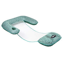 Load image into Gallery viewer, AQUA Mosaic 3-in-1 Pool Chair Lounge, Inflatable Pool Float, Multi-Purpose Pool Chair (Lounge, Drifter, Chair), Green Mosaic
