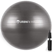 Load image into Gallery viewer, URBNFit Exercise Ball (Multiple Sizes) for Fitness, Stability, Balance &amp; Yoga Ball - Workout Guide &amp; Quick Pump Included - Anti Burst Professional Quality Design
