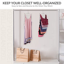 Load image into Gallery viewer, ZEDODIER Tank Tops Hangers，Bra Hanger 2 Pack Metal Space Saving Hanger Closet Organizer for Tank Tops, Bras, Camisoles, Scarfs or Belts
