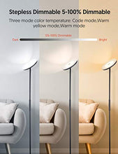 Load image into Gallery viewer, Floor Lamp, Floor lamps for living room, Sky LED Torchiere Smart Lamps, TECKIN Dimmable Standing lamp, Remote Control Via Smart Life, Lamps for Bedroom, Office (Compatible with Alexa Google Home)
