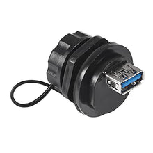 Load image into Gallery viewer, UMLIFE USB 3.0 Connector, 2PCS Electrical USB3.0 Female to Female IP67 Waterproof Connector, Double Head Coupler Adapter, Socket Plug Panel Mount with Waterproof/Dust Cap
