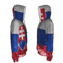 Load image into Gallery viewer, Slovakia Flag 4 Print Hoodies Kids 3D Print Sweatshirts Long Sleeve Pullover Hoodies with Pocket for Teen Boys and Girls Black
