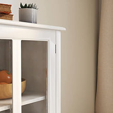 Load image into Gallery viewer, Modern Storage Cabinet, Decorative Console Table with Metal Handles, Glass Doors, Compartments and Drawer, Buffet Sideboard for Kitchen Dining Room Hallway Entryway (41.43" L X 15.55" W X 35.43" H)

