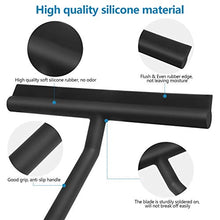 Load image into Gallery viewer, Shower Squeegee for Shower Glass Door, Shower Wall, 9" Silicone Rubber Blade Bathroom Squeegee, Tile Wall Window Mirror Car Windshield Squeegee with Hanging Hook, Black
