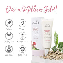 Load image into Gallery viewer, 100% Pure Coffee Bean Caffeine Eye Cream Refresh &amp; Hydrate Under Eye Treatment Reduce Puffiness, Dark Circles, Wrinkles with Green Tea, Rose Hip, Vitamin E - Youthful Vibrant Eyes - Vegan - 1 oz
